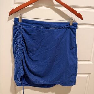 Free People Royal Blue Vivienne Velvet Mini Skirt